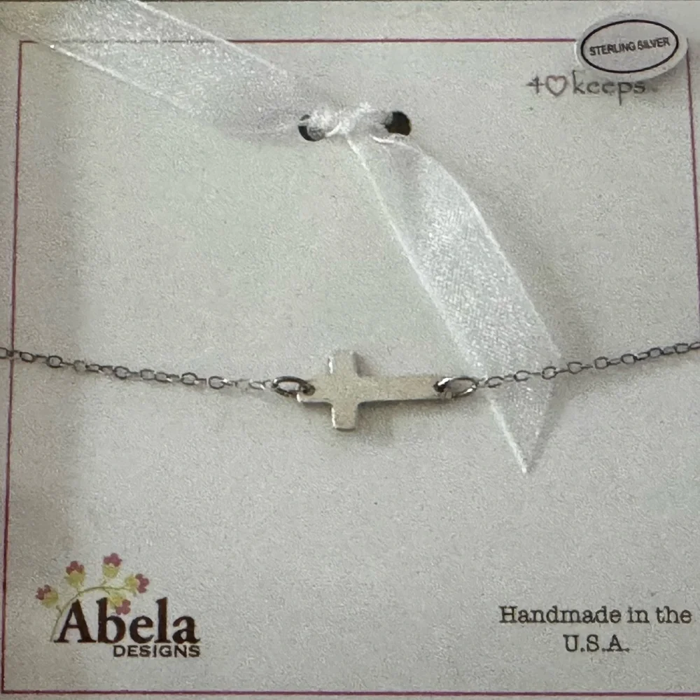 Abela Child’s Sterling Silver Cross Necklace